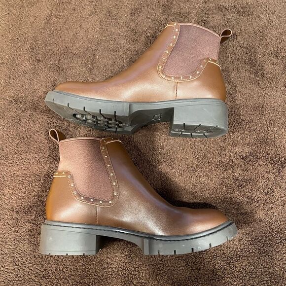 Coach Lory Chunky Studded Ankle Bootie Brown Size 6 - Picture 10 of 15